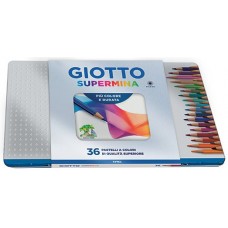 GIOTTO SUPERMINA 36 PASTELLI SCATOLA IN METALLO