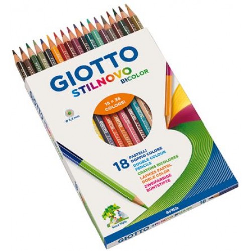 Matite Colorate Giotto FILA Stilnovo Bicolor 18 Colori