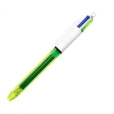 BIC 4 COLOURS FLUO CON EVIDENZIATORE