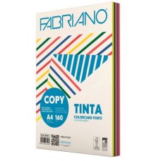 FABRIANO COPY TINTA A4 160GR CARTONCINO 5 COLORI FORTI 100FF