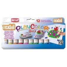 PLAYCOLOR TEMPERA SOLIDA PER TESSUTI 12 STICK 10GR COLORI ASSORTITI