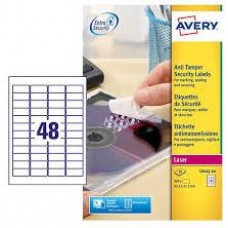 AVERY ETICHETTE ANTI-MANOMISSIONE BIANCHE 45.7*21.2MM.