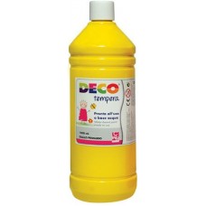 DECO TEMPERA FLACONE 1 LITRO GIALLO PRIMARIO