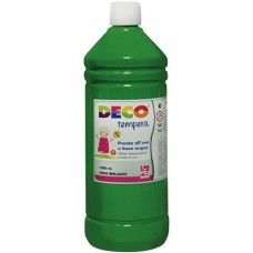 DECO TEMPERA FLACONE 1 LITRO VERDE BRILLANTE