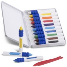 PRIMO PASTELLI A CERA COLORI ASSORTITI ACQUERELLABILI CF.10 PEZZI
