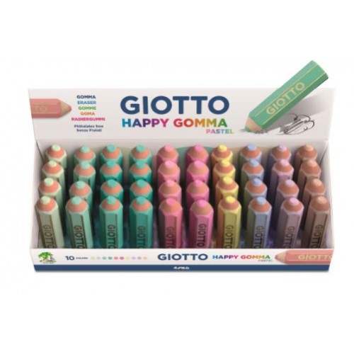 Gomma per cancellare Giotto Happy Colori Pastello