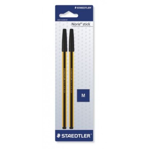 STAEDTLER NORIS STICK 434 M BLISTER 2 PENNE NERO