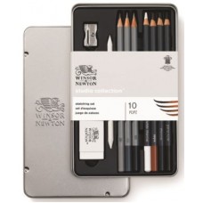 WINSOR NEWTON STUDIO COLLECTION SCATOLA METALLO 10 MATITE DA SCHIZZO