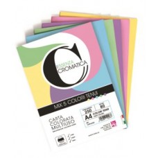 CWR CARTA COLORATA TENUE 80GR A4 PACCO 250FG 5 COLORI ASSORTITI