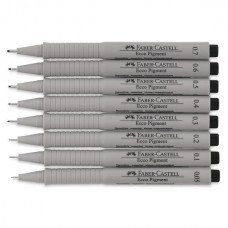 FABER-CASTELL ECCO PIGMENT 0,2MM. INK NERO - CONF.10 PENNE