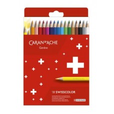 CARAN D'ACHE SWISSCOLOR MATITE COLORATE PERMANENTI CF.18 COLORI