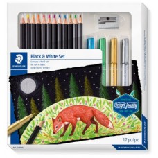 STAEDTLER SET DISEGNO BIANCO E NERO BLACK AND WHITE SET