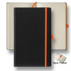 BLOCK NOTES IVORY COLLECTION PICCOLO 9X14 RIGHE NERO/ARANCIONE 