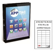 APPTAC ETICHETTE ADESIVE 70X36