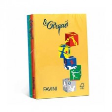 FAVINI LE CIRQUE A4  DA 160GR. CONFEZIONE 100 CARTONCINI FORTI COLORI ASSORTITI