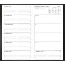 QUO VADIS 2024 ITAL B IMPALA  AGENDA SETTIMANALE 8,8X17 CM. NERA