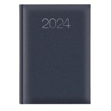 AGENDA MEDIA 2024 GIORNALIERA  15X21 CM A5 GOMMATO BLU
