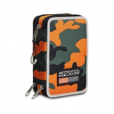 SEVEN ASTUCCIO PORTAPENNE 3 ZIP COMPLETO LAVABILE CAMOUPIX BOY
