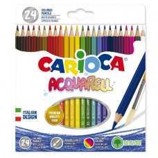 CARIOCA MATITE COLORATE ACQUARELLABILI SCATOLA 24 PASTELLI