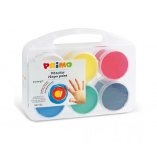 PRIMO COLORI A DITA FLUO VALIGETTA 6 VASETTI 100GR.