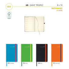 AGENDA 2023 SAINT TROPEZ  SETTIMANALE CON ELASTICO COPERTINA  MORBIDA 9X14 
