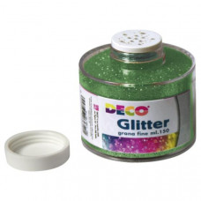 BARATTOLO DA 150ML. CON DOSATORE DI GLITTER GRANA FINE VERDE