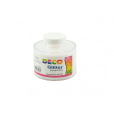 BARATTOLO DA 150ML. CON DOSATORE DI GLITTER GRANA FINE BIANCO