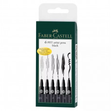 F.CASTELL PITT ARTIST PEN CF.6 TRATTO S-F-M-B-XF