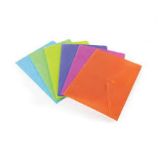 BUSTE CON BOTTONE FLUO F.TO A6 CONF.6 BUSTE COL.ASS. - F.TO 19*14
