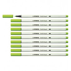 STABILO BRUSH PEN 68 SFUSO 10 PENNARELLI VERDE FOGLIA 568/43