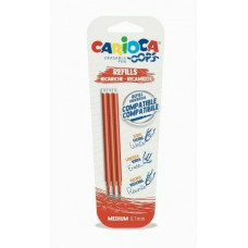 CARIOCA REFILLS  OOPS PER PENNA CANCELLABILE CONF. 3 CARTUCCIE ROSSO