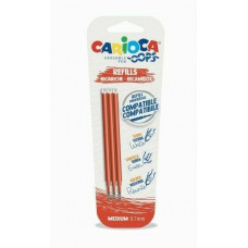 CARIOCA REFILLS OOPS PER PENNA CANCELLABILE CONF. 3 CARTUCCIE ROSSO