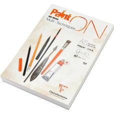 CLAIREFONTAINE PAINT'ON BLOCCO COLLATO A5 40FF. -250GR. BIANCO-CF.4 BLOCCHI