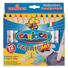 CARIOCA PENNARELLI PER TESSUTI FABRICART 12 COLORI