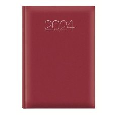 AGENDA 2024 SETTIMANALE 17X24 CM GOMMATO ROSSO