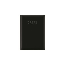 AGENDA GRANDE 2024 GIORNALIERA  21X29.7 A4 GOMMATO NERO
