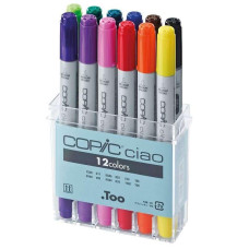 COPIC CIAO PANTONE ASTUCCIO 12 PENNARELLI SET BASIC BOX 