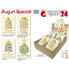CROMO ESPOSITORE GOLD FOR KIDS 24 BIGLIETTI NATALE