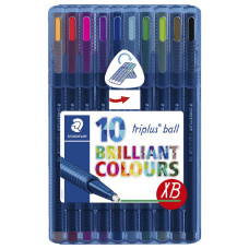 STAEDTLER PENNA A SFERA TRIPLUS XB CF.10 COLORI BRILLANTI ASSORTITI 