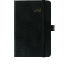 AGENDA GIORNALIERA MAIORI 9×14 CM CON ELASTICO  NERA