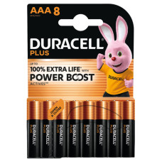 BATTERIE ALCALINE DURACELL POWER BOOST MINISTILO AAA MN2400 - BLISTER DA 8 PEZZI