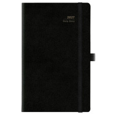 CANGINI AGENDA GIORNALIERA 2027 MAIORI CON ELASTICO - 13X21 CM NERO