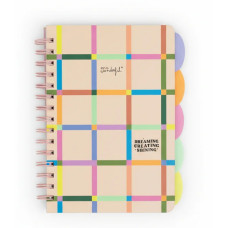 QUADERNO A SPIRALE A5 A QUADRETTI CON DIVISORI - DREAMING, CREATING, SHINING
