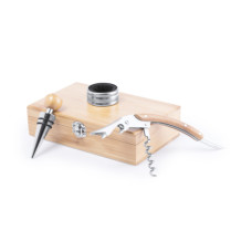 SET VINO NITOL IN LEGNO DI BAMBù CON 3 ACCESSORI