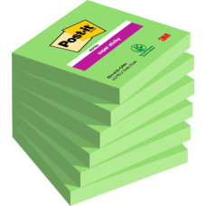 POST-IT® SUPER STICKY 76X76 MM - VERDE - CONFEZIONE 6 BLOCCHETTI DA 90 FOGLI