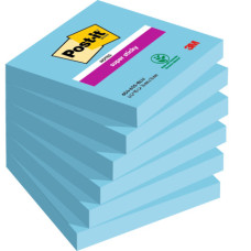 POST-IT® SUPER STICKY 76X76 MM - BLU - CONFEZIONE 6 BLOCCHETTI DA 90 FOGLI