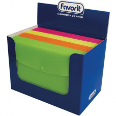 FAVORIT BUSTA CON BOTTONE PPL AD ELEVATO SPESSORE CON CHIUSURA BOTTONE NEON