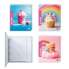 RACCOGLITORE AD ANELLI BE MORE SWEET A4 - 4 ANELLI 3 CM - CONF. 5 PEZZI ASSORTITI
