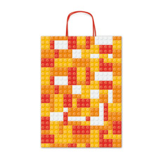BORSA SHOPPER REX-SADOCH ALLEGRA MATTONCINI 16X8X21 CM ROSSO/ARANCIO - CONF. 25 PZ