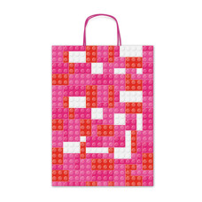 BORSA SHOPPER REX-SADOCH ALLEGRA MATTONCINI 16X8X21 CM RROSA/ROSSO  - CONF. 25 PZ